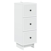 Ladekast wit 33x34,5x90 cm bewerkt hout
