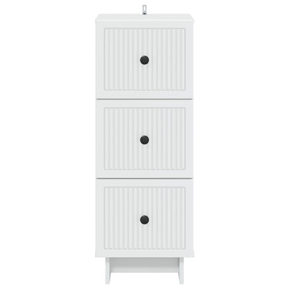 Ladenkast Wit 33 x 34,5 x 90 cm Bewerkt hout