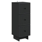 Chest of Drawers Black 33 x 34.5 x 90 cm Engineered Wood