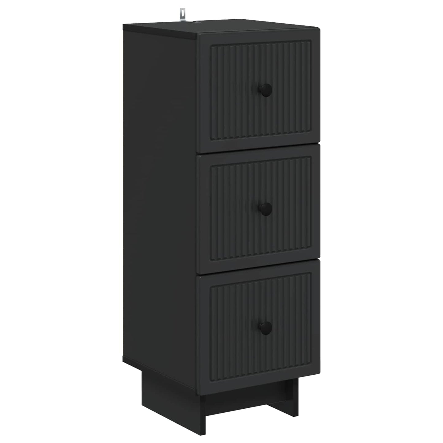 Ladenkast Zwart 33 x 34,5 x 90 cm Bewerkt hout