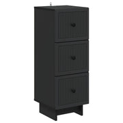 Ladenkast 33x34,5x90 cm zwart bewerkt hout