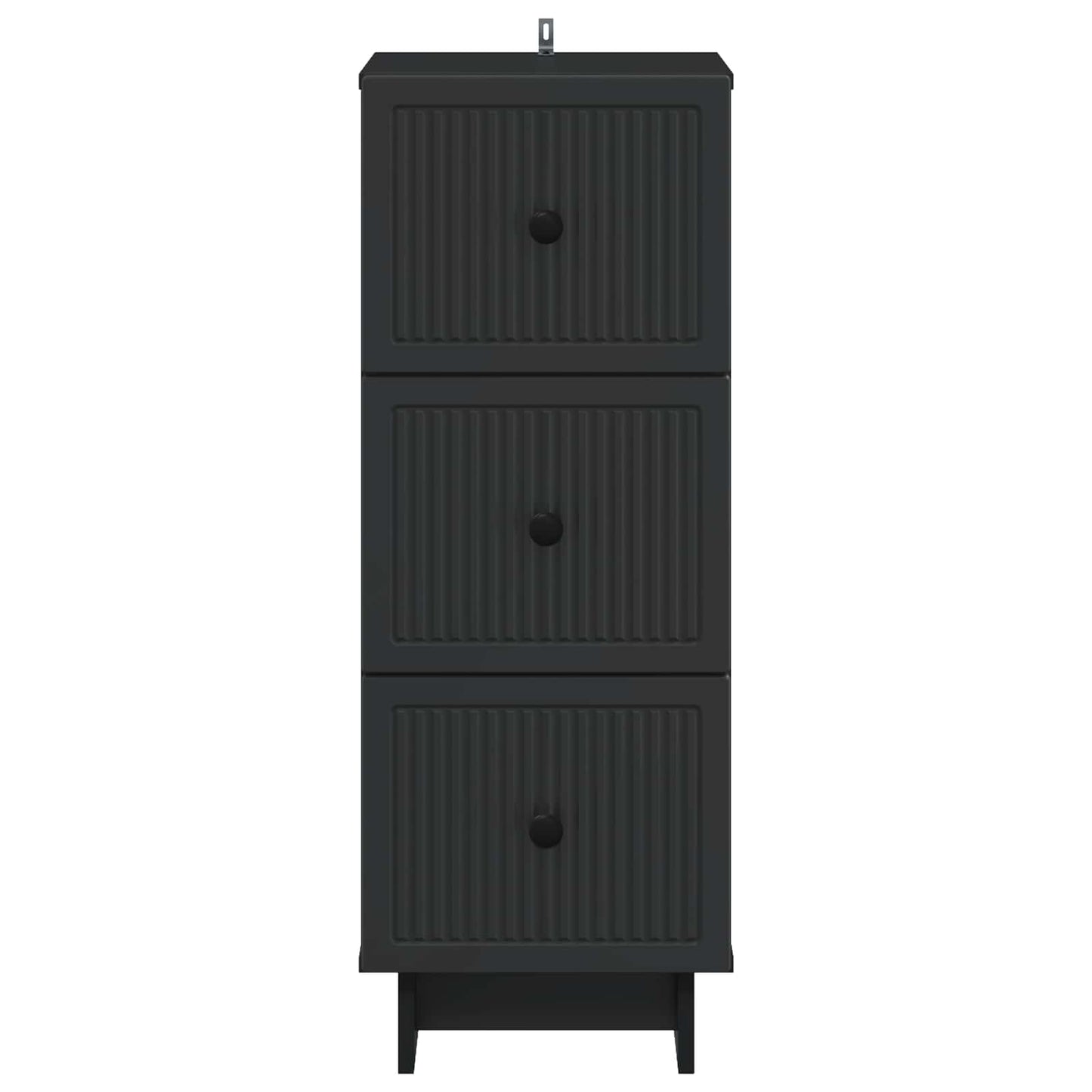 Ladenkast Zwart 33 x 34,5 x 90 cm Bewerkt hout