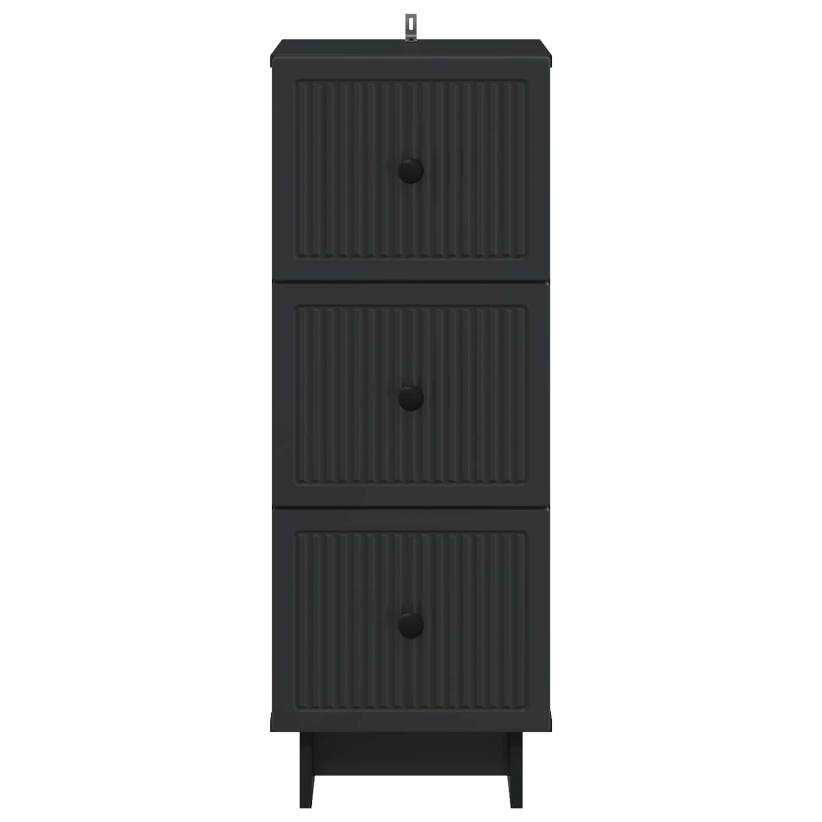Ladenkast Zwart 33 x 34,5 x 90 cm Bewerkt hout