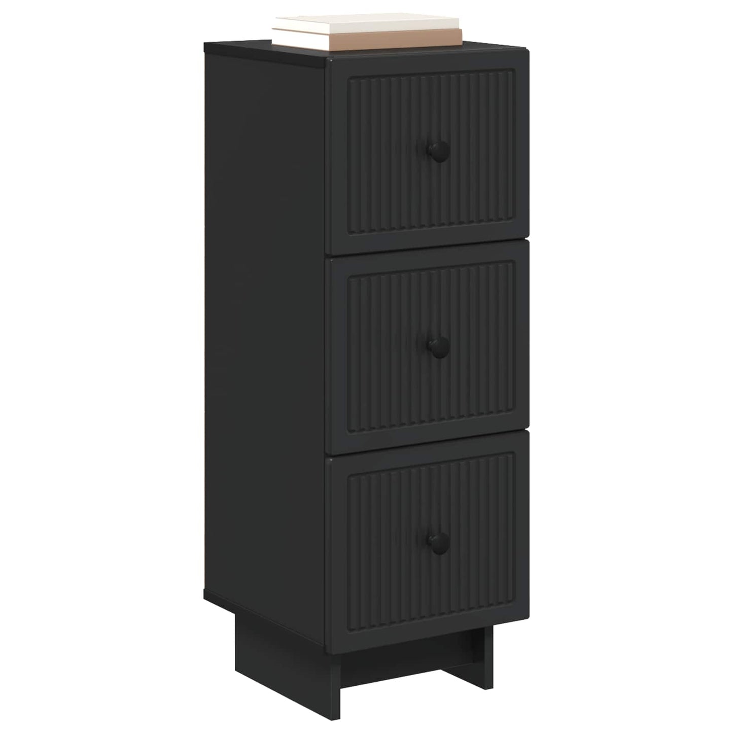 Ladenkast Zwart 33 x 34,5 x 90 cm Bewerkt hout