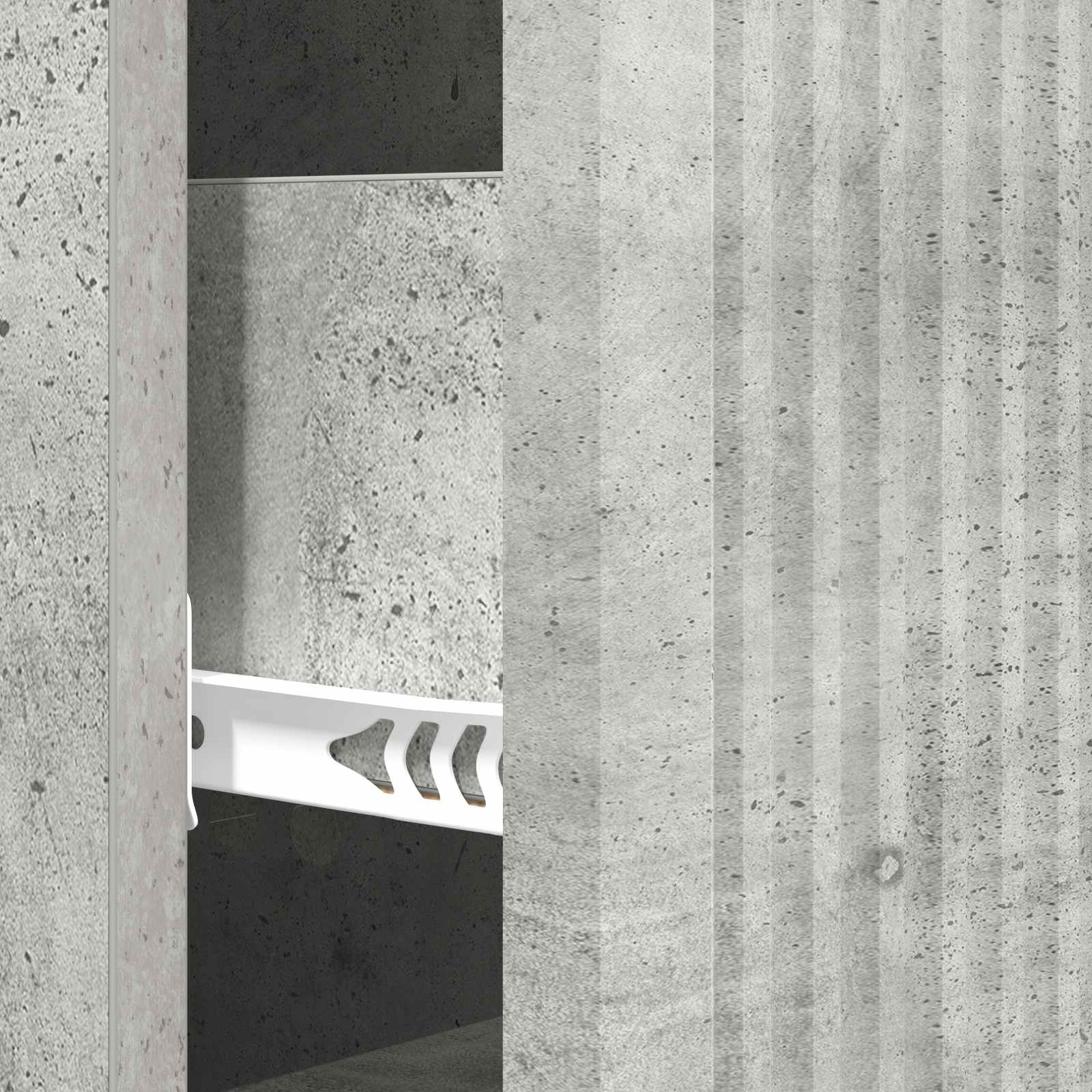 Ladenkast Betongrijs 33 x 34,5 x 90 cm Bewerkt hout