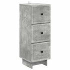 Drawer Cabinet Concrete Gray 33 x 34.5 x 90 cm Engineered Wood
