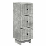 Ladekast 33x34,5x90 cm betongrijs bewerkt hout
