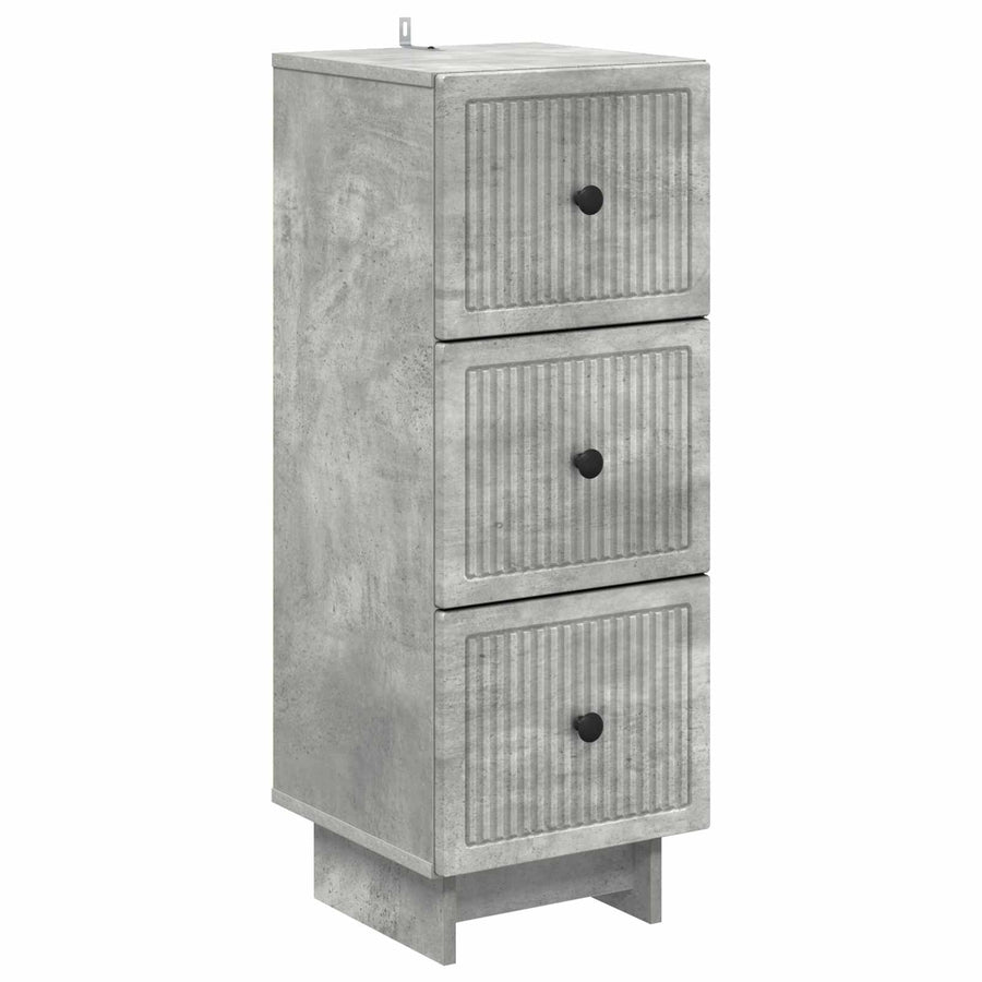 Ladenkast Betongrijs 33 x 34,5 x 90 cm Bewerkt hout