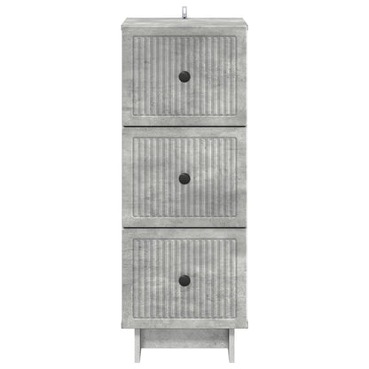 Ladenkast Betongrijs 33 x 34,5 x 90 cm Bewerkt hout