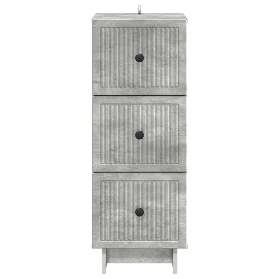 Ladenkast Betongrijs 33 x 34,5 x 90 cm Bewerkt hout
