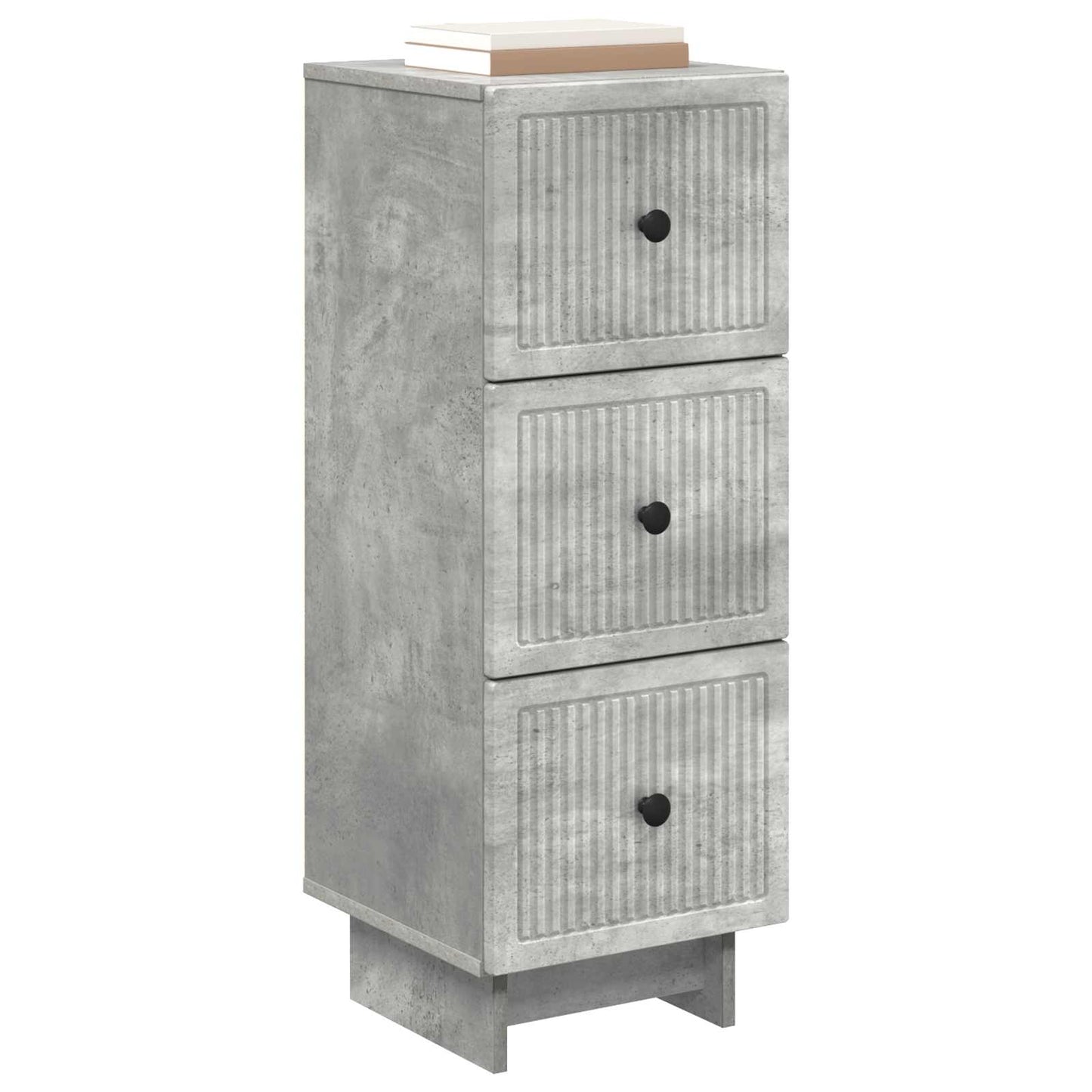 Ladenkast Betongrijs 33 x 34,5 x 90 cm Bewerkt hout