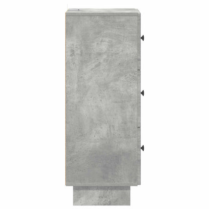 Ladenkast Betongrijs 33 x 34,5 x 90 cm Bewerkt hout