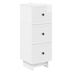 Drawer Cabinet High Gloss White 33 x 34.5 x 90 cm Engineered Wood