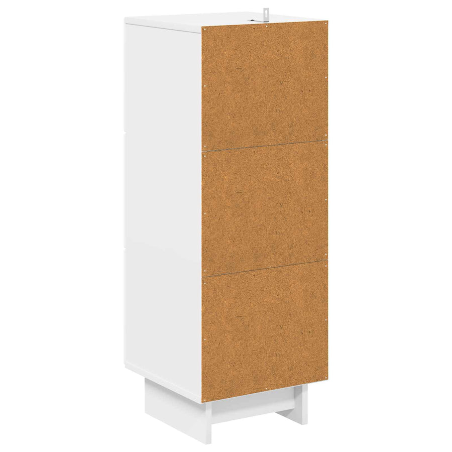Ladenkast Hoogglans Wit 33 x 34,5 x 90 cm Bewerkt hout