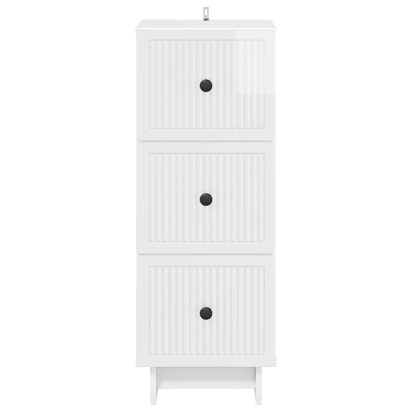 Ladenkast Hoogglans Wit 33 x 34,5 x 90 cm Bewerkt hout