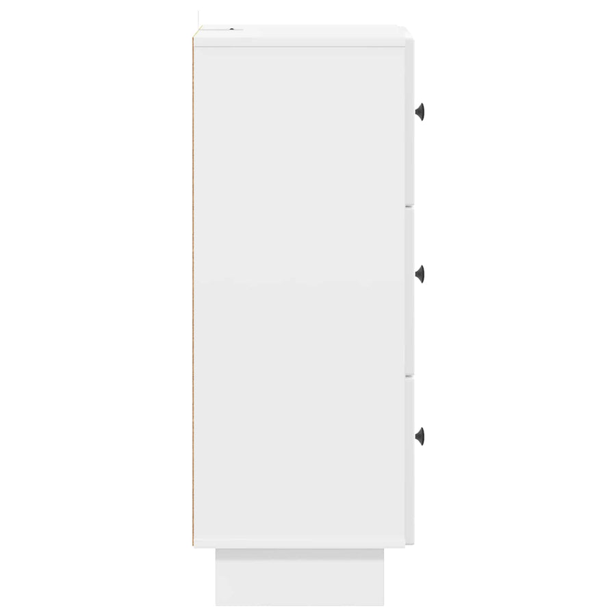Ladenkast Hoogglans Wit 33 x 34,5 x 90 cm Bewerkt hout