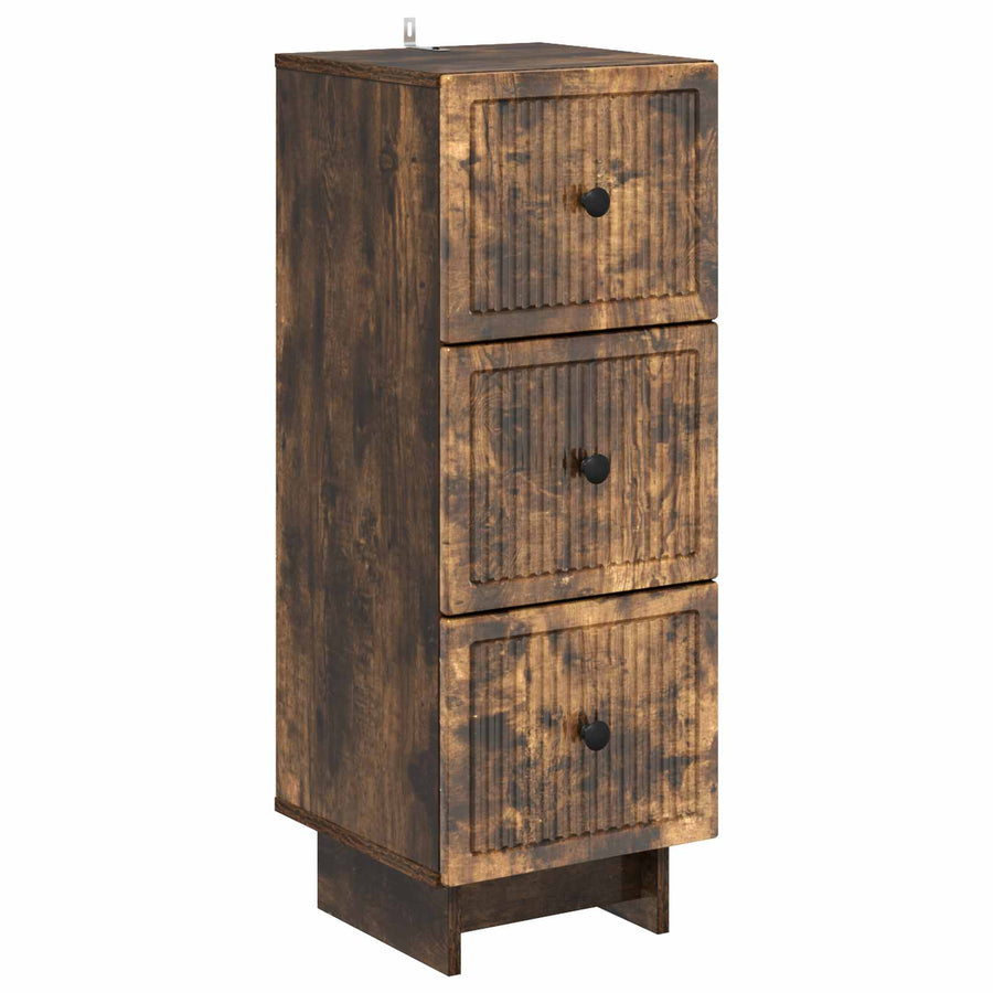 Ladenkast Gerookt eiken 33 x 34,5 x 90 cm Bewerkt hout