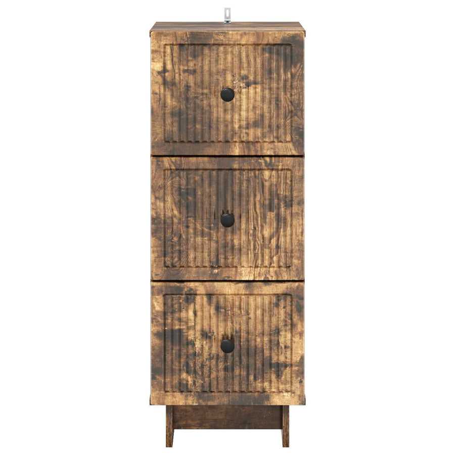 Ladenkast Gerookt eiken 33 x 34,5 x 90 cm Bewerkt hout