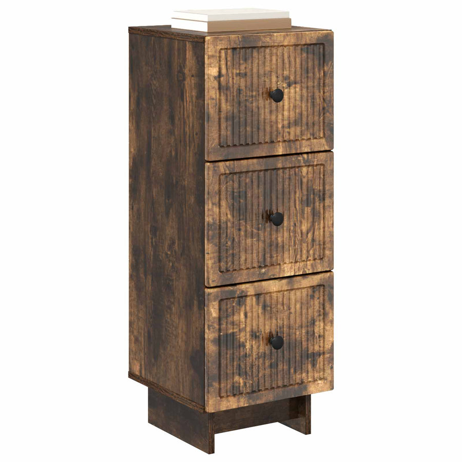 Ladenkast Gerookt eiken 33 x 34,5 x 90 cm Bewerkt hout