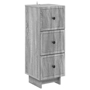 Ladekast grijs sonoma 33x34.5x90 cm bewerkt hout
