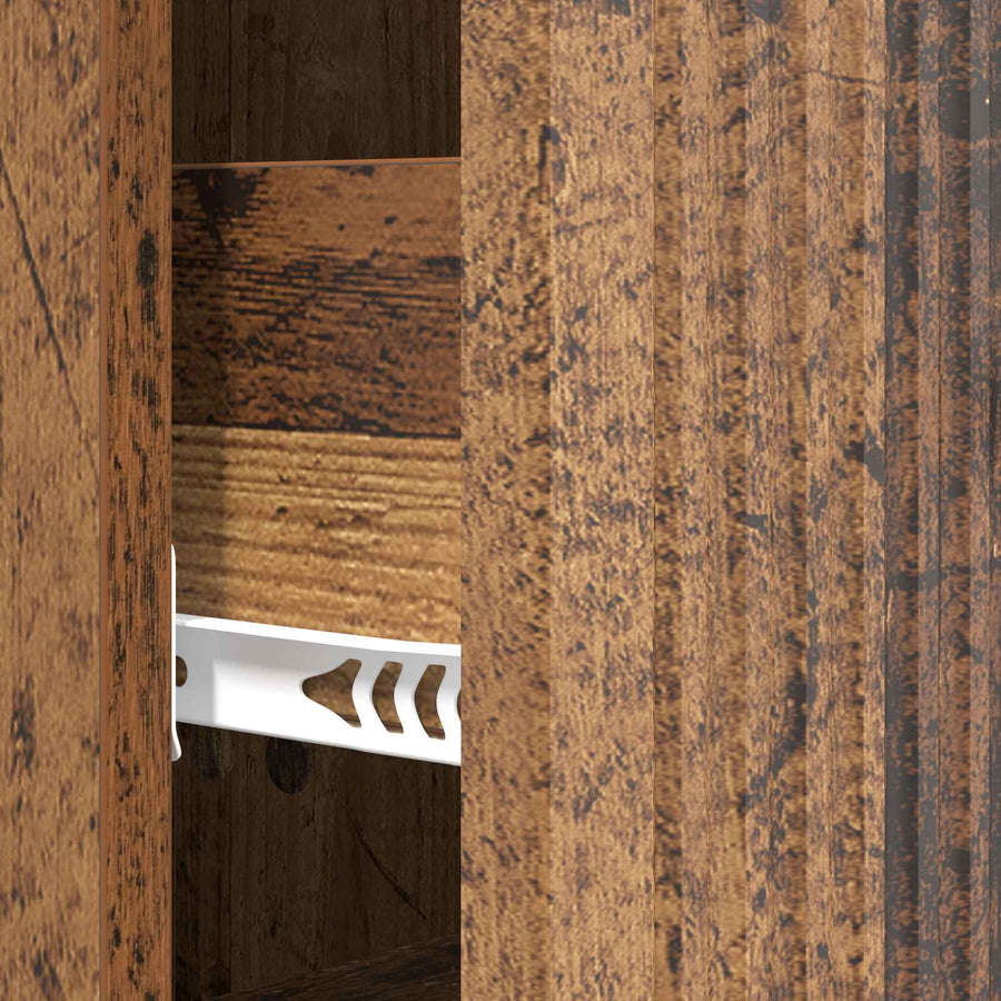Ladenkast Oud hout 33 x 34,5 x 90 cm Bewerkt hout