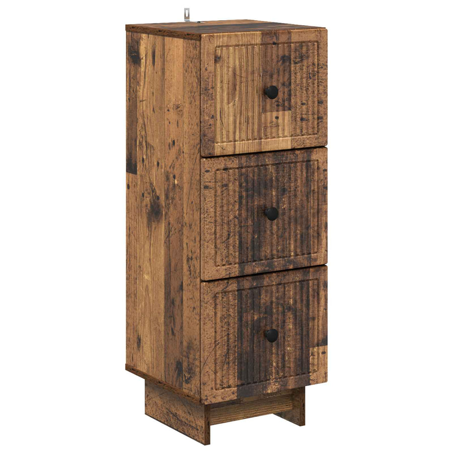 Ladenkast Oud hout 33 x 34,5 x 90 cm Bewerkt hout
