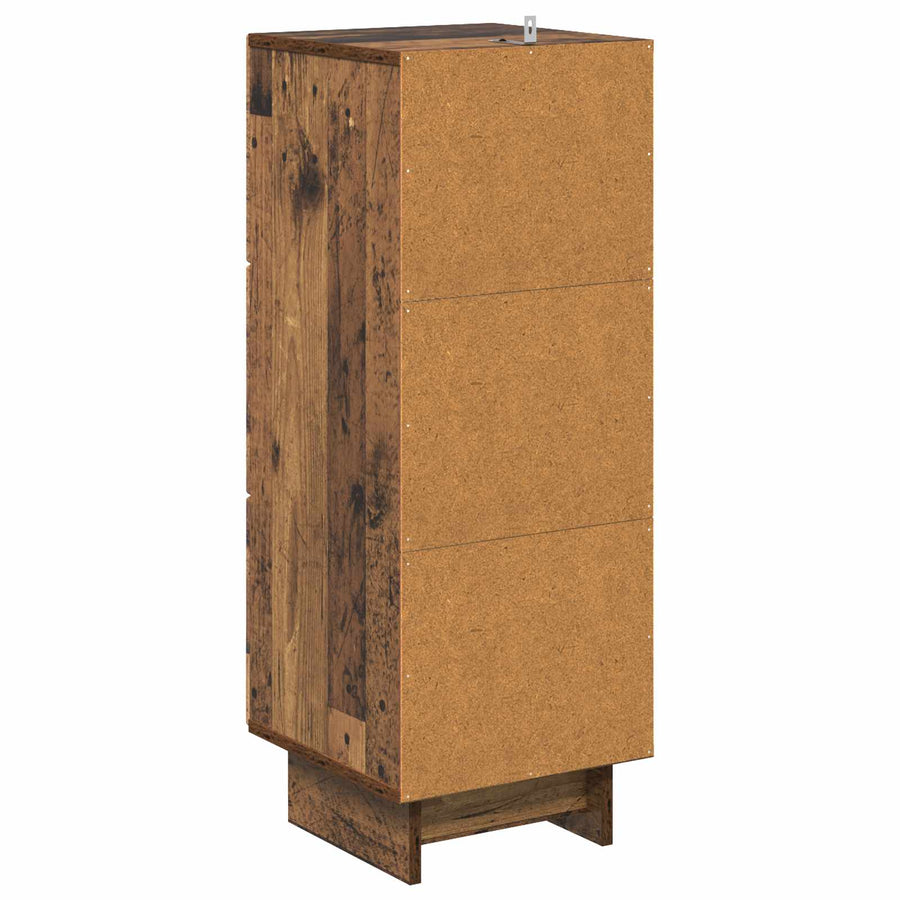 Ladenkast Oud hout 33 x 34,5 x 90 cm Bewerkt hout