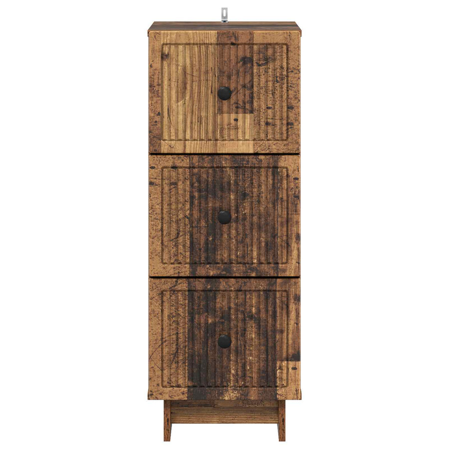 Ladenkast Oud hout 33 x 34,5 x 90 cm Bewerkt hout
