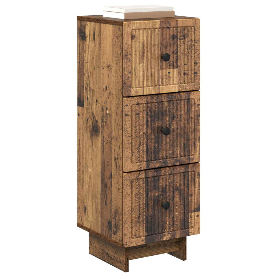 Ladenkast Oud hout 33 x 34,5 x 90 cm Bewerkt hout