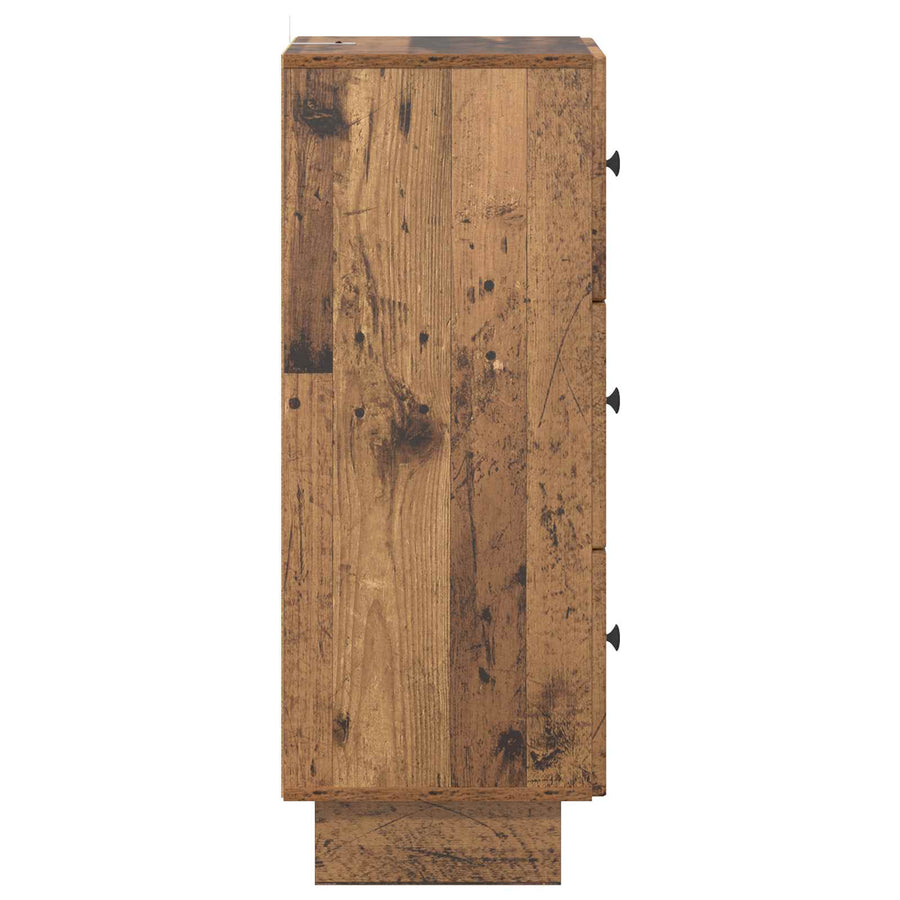 Ladenkast Oud hout 33 x 34,5 x 90 cm Bewerkt hout