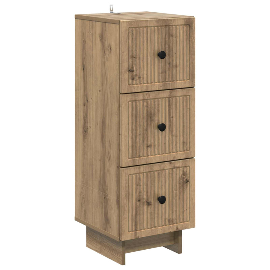 Ladenkast Artisanaal eiken 33 x 34,5 x 90 cm Bewerkt hout