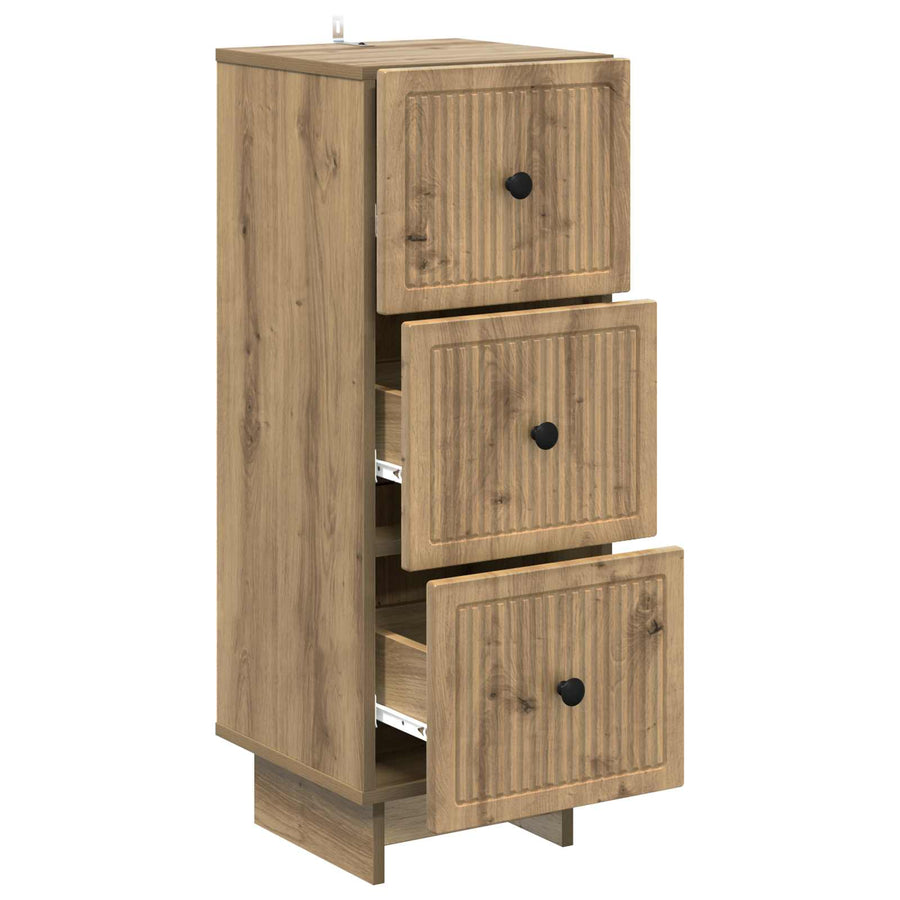 Ladenkast Artisanaal eiken 33 x 34,5 x 90 cm Bewerkt hout