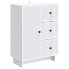 Dressoir wit 66x34,5x90 cm bewerkt hout