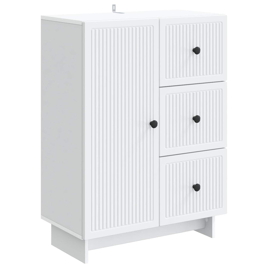 Dressoir met lade Wit 66 x 34,5 x 90 cm Bewerkt hout