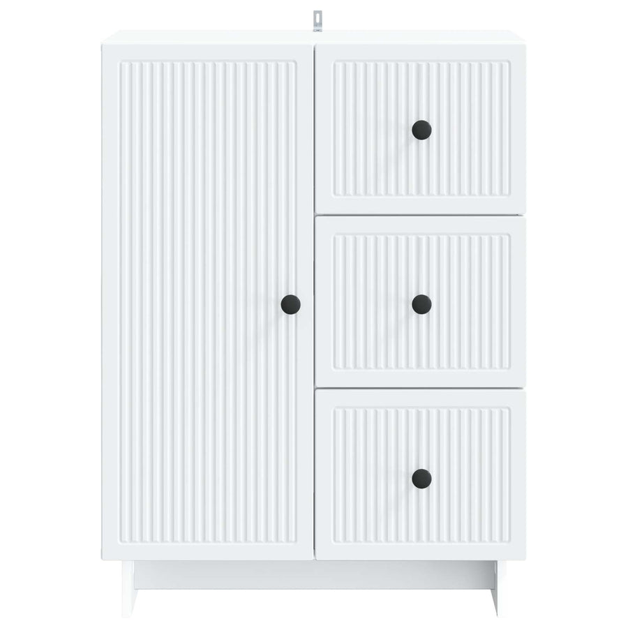 Dressoir met lade Wit 66 x 34,5 x 90 cm Bewerkt hout