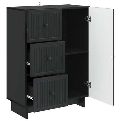Dressoir met lade Zwart 66 x 34,5 x 90 cm Bewerkt hout