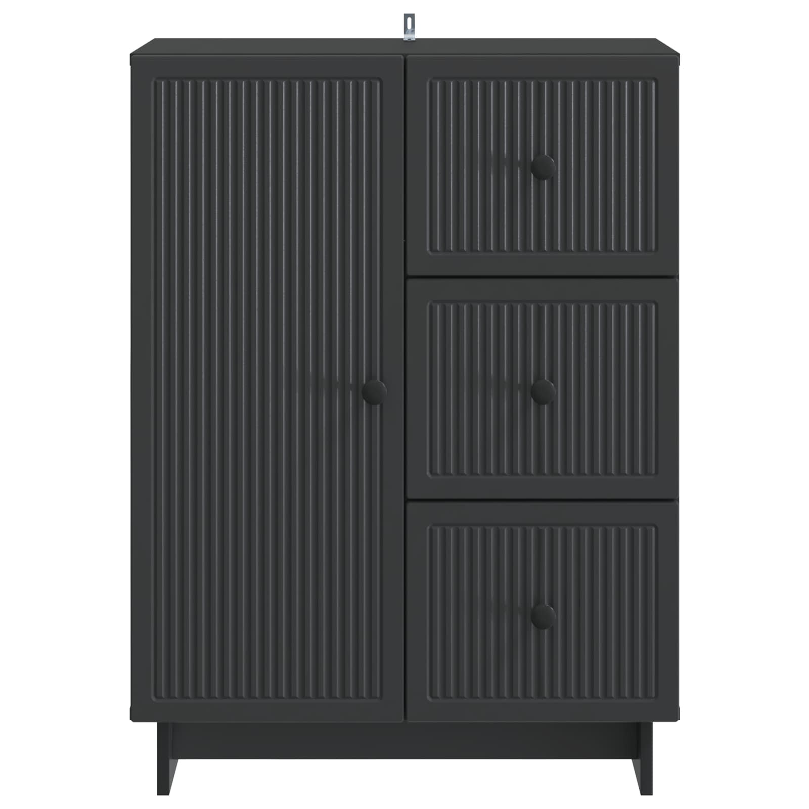 Dressoir met lade Zwart 66 x 34,5 x 90 cm Bewerkt hout