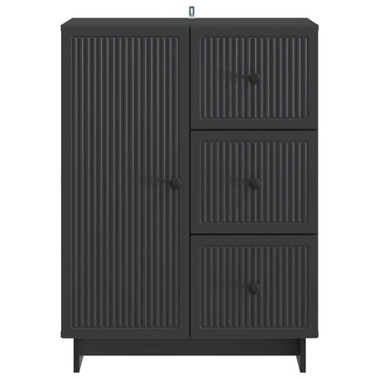 Dressoir met lade Zwart 66 x 34,5 x 90 cm Bewerkt hout