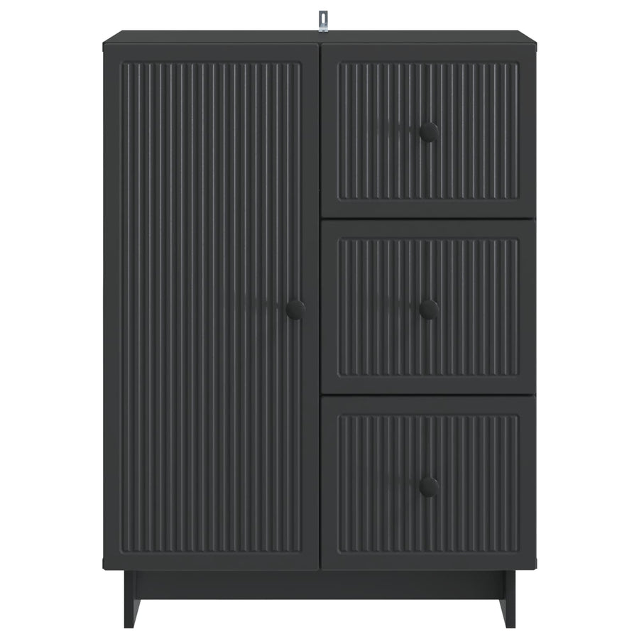 Dressoir met lade Zwart 66 x 34,5 x 90 cm Bewerkt hout