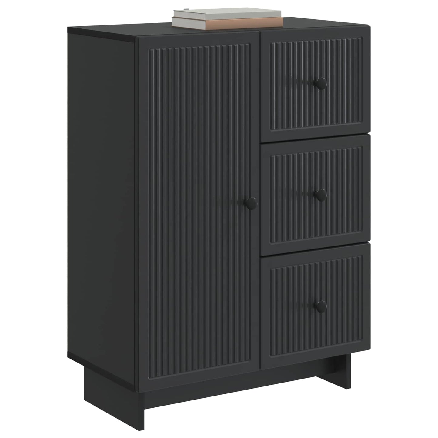 Dressoir met lade Zwart 66 x 34,5 x 90 cm Bewerkt hout