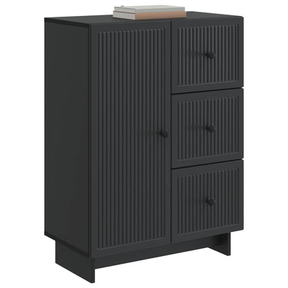 Dressoir met lade Zwart 66 x 34,5 x 90 cm Bewerkt hout