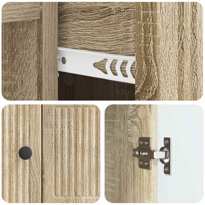 Dressoir met lade Sonoma Eiken 66 x 34,5 x 90 cm Bewerkt hout