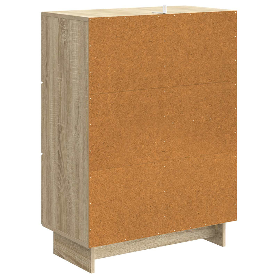 Dressoir met lade Sonoma Eiken 66 x 34,5 x 90 cm Bewerkt hout