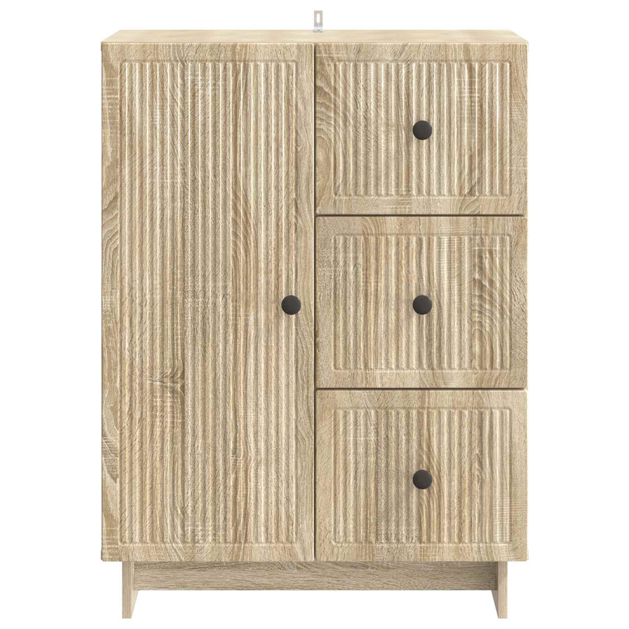 Dressoir met lade Sonoma Eiken 66 x 34,5 x 90 cm Bewerkt hout