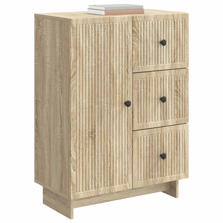 Dressoir met lade Sonoma Eiken 66 x 34,5 x 90 cm Bewerkt hout