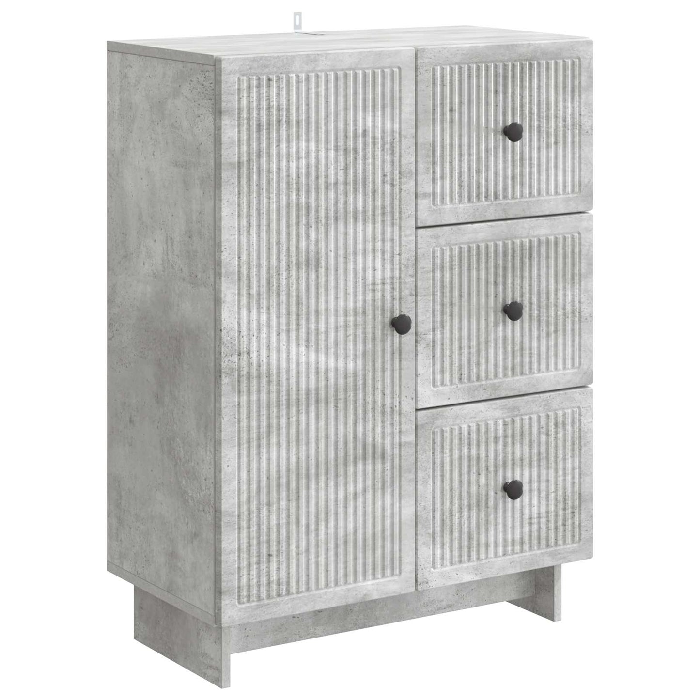 Dressoir met lade Betongrijs 66 x 34,5 x 90 cm Bewerkt hout