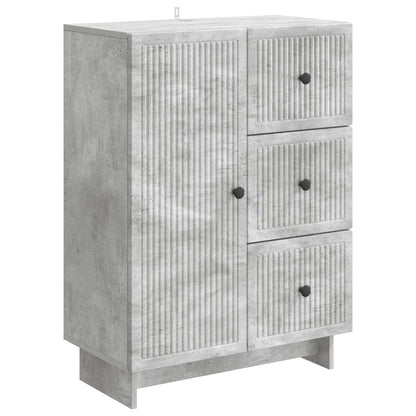 Dressoir met lade Betongrijs 66 x 34,5 x 90 cm Bewerkt hout