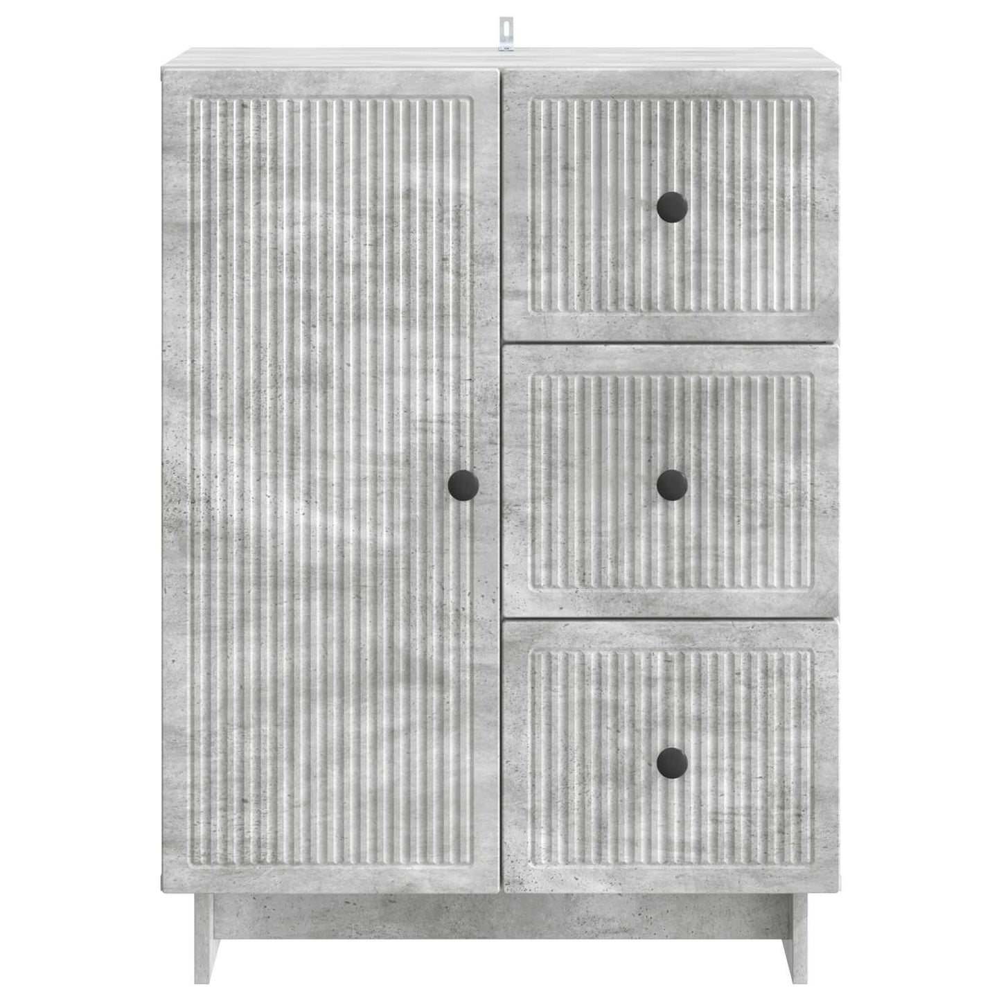 Dressoir met lade Betongrijs 66 x 34,5 x 90 cm Bewerkt hout