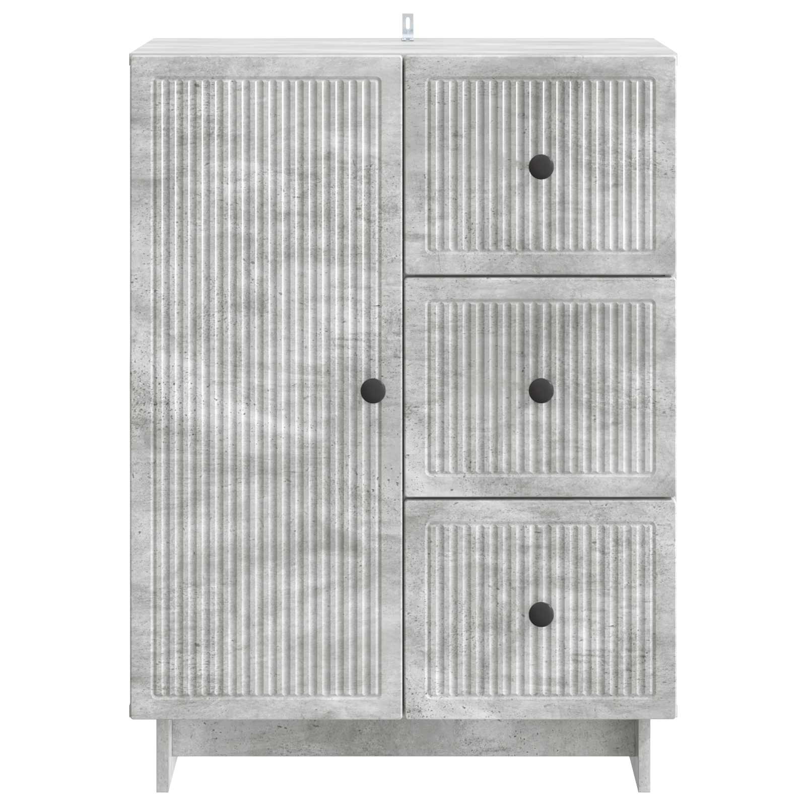 Dressoir met lade Betongrijs 66 x 34,5 x 90 cm Bewerkt hout