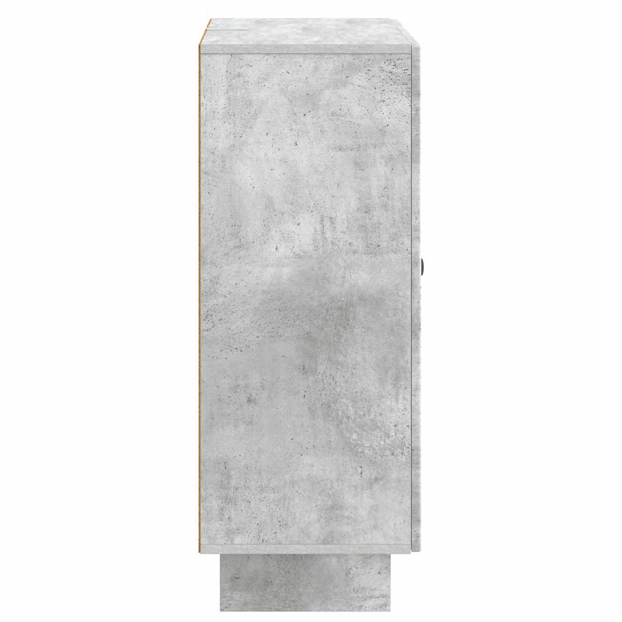 Dressoir met lade Betongrijs 66 x 34,5 x 90 cm Bewerkt hout